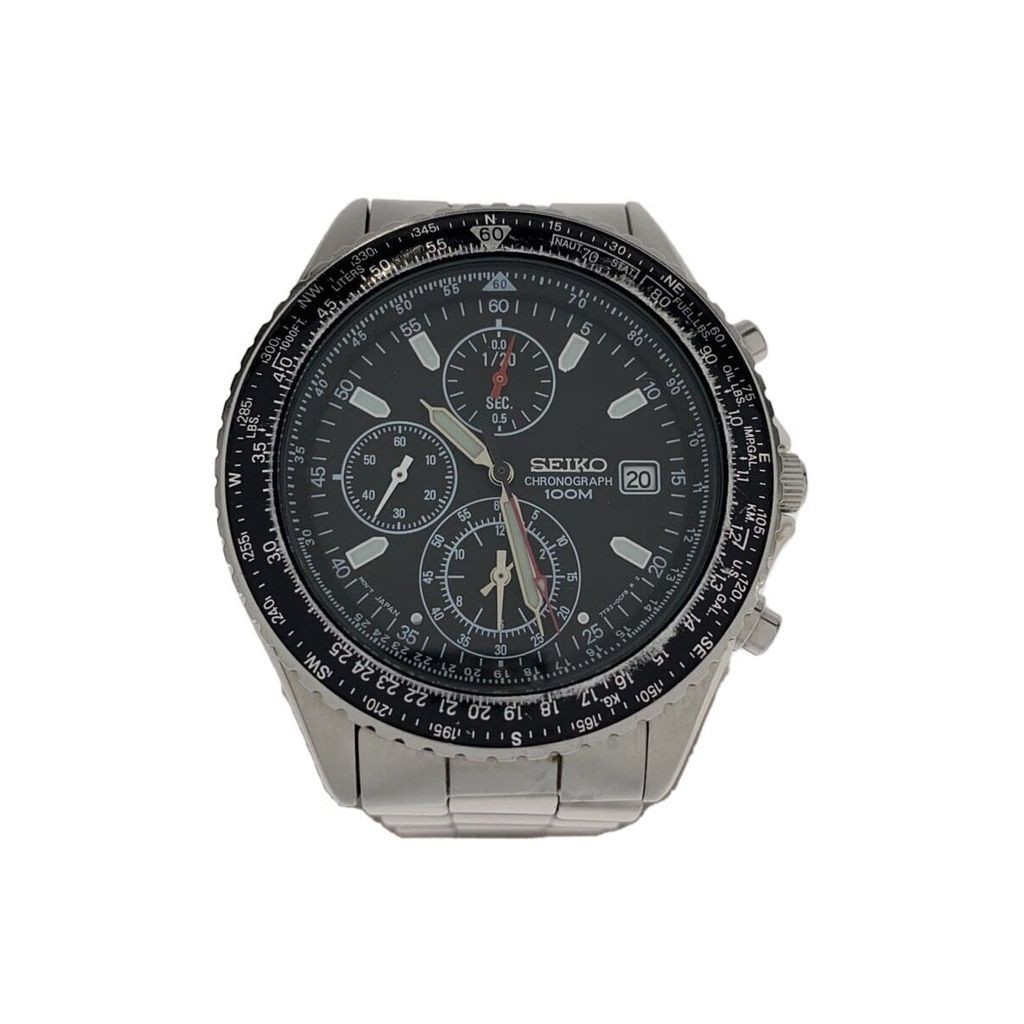 Seiko(ไซโก) SEIKO Men's Watch Quartz Analog Stainless Steel BLK 7T92-0CF0 Direct from Japan Secondha