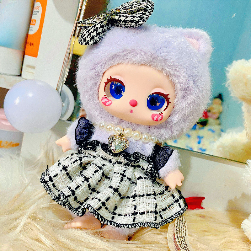 Liila Lucky cat เสื้อผ้าแฟชั่นสี Match Hoodies ตกแต่งน่ารักสําหรับ labu ตุ๊กตาชุดตุ๊กตาอุปกรณ์เสริมน่ารักตกแต่งผ้าเล็กๆ