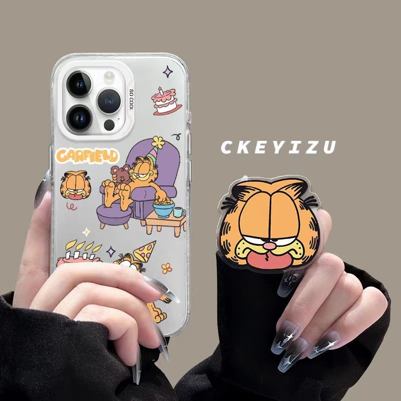 Iphone Funny GarfieldmateCreative Niche Premium ใหม่ฤดูใบไม้ร่วงกันกระแทกเคสโทรศัพท์สําหรับ IPhone7 7Plus X XR XS IPhone11 12 13 14 15 Plus Pro Max