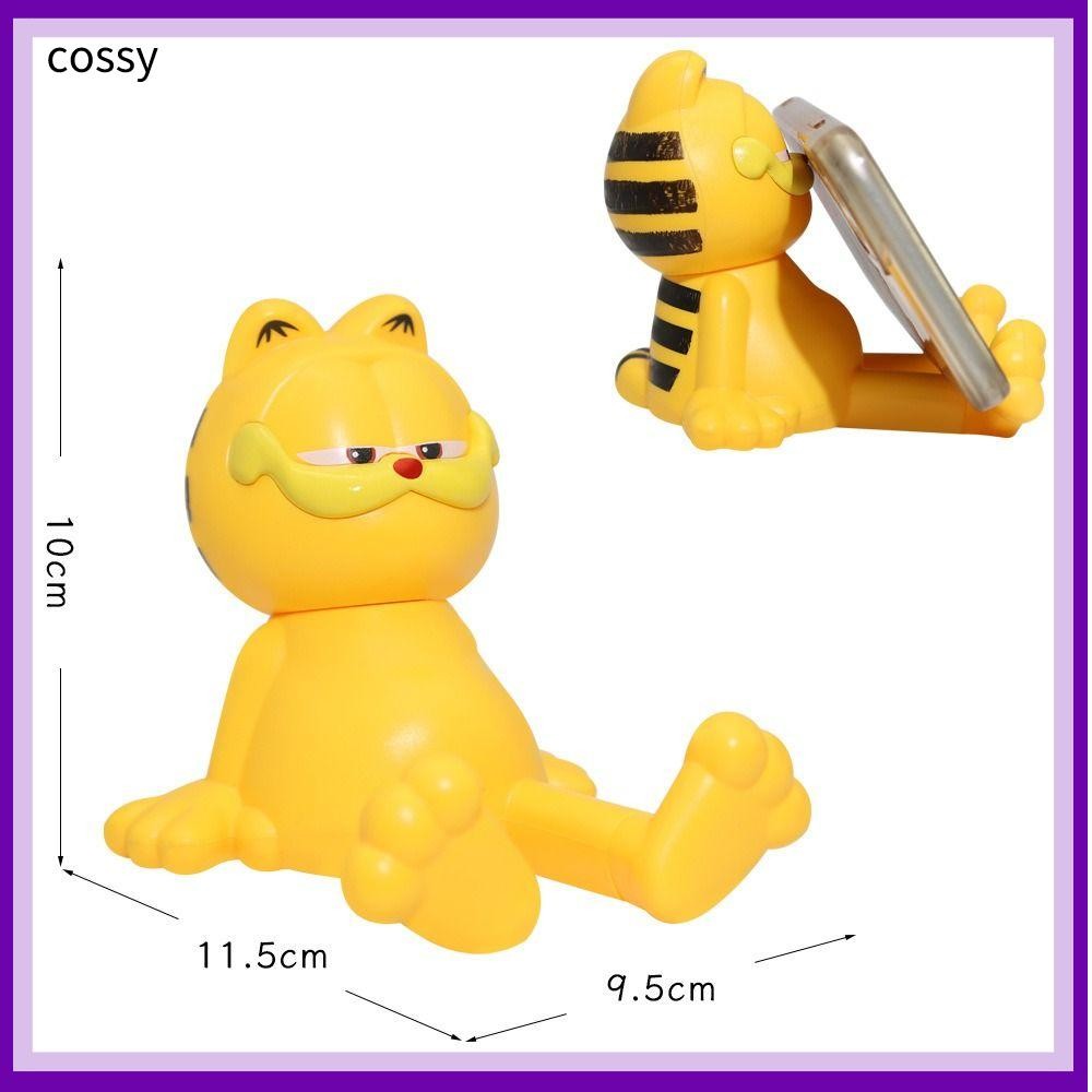 Cossy Garfield ที่วางโทรศัพท์มือถือ, ไวนิลการ์ตูนอะนิเมะ Garfield Phone Bracket, เครื่องประดับตกแต่งบ้านเดสก์ท็อปการ์ตูน Garfield ตกแต่ง