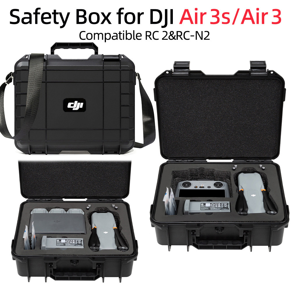 สําหรับ DJI Air 3s ไหล่เดี่ยว DJI Air 3 กล่องเก็บของกันน้ํา RC2/RC-N2 รีโมทคอนโทรลกล่องป้องกันการระเบิด