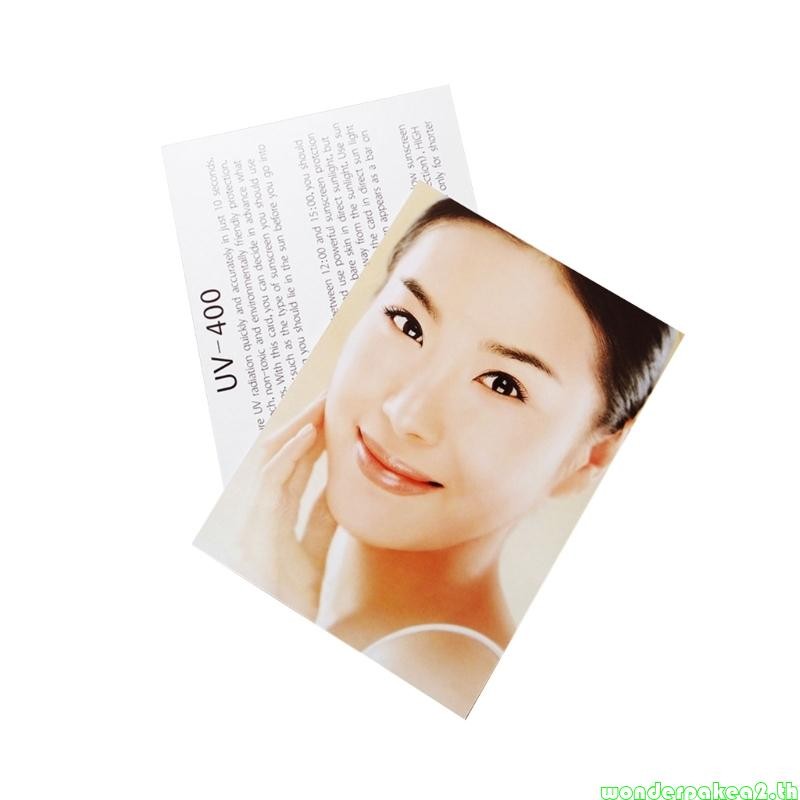 Wonderpakea2 Professional UVB Sensor UV Test Card แบบพกพา UV Tester Card นํากลับมาใช้ใหม่ได้