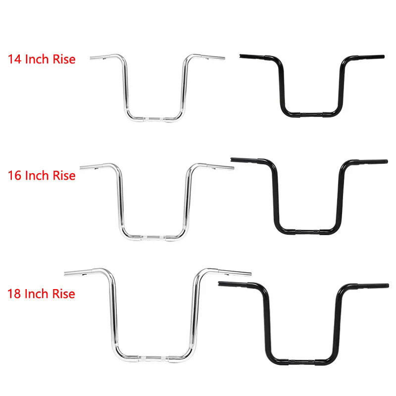 TT รถจักรยานยนต์12 "14" 16 "18" เพิ่มขึ้น1-1/4 "ราวแขวนผ้าสำหรับ Harley Sportster XL 883 1200 Flst