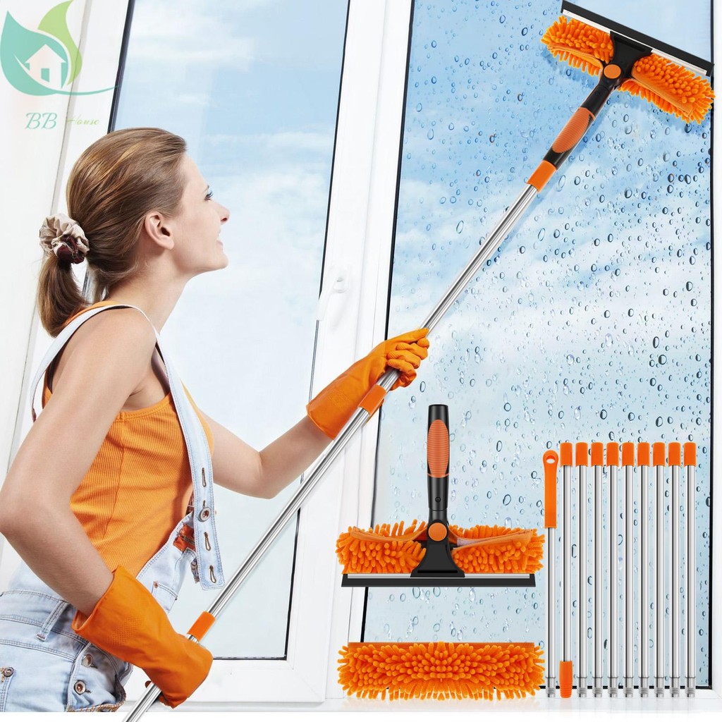 ทําความสะอาดหน้าต่างปาดน้ํากับก้านประกบหมุนได้หน้าต่างปาดน้ําทําความสะอาดยืดหยุ่นเครื่องมือทําความสะ