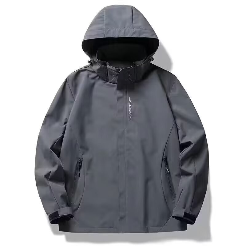 COCO เสื้อแจ็คเก็ตแขนยาวมีฮู้ด ซิปหน้า ผ้าร่ม เสื้อคลุมตัวนอก รุ่น M6266