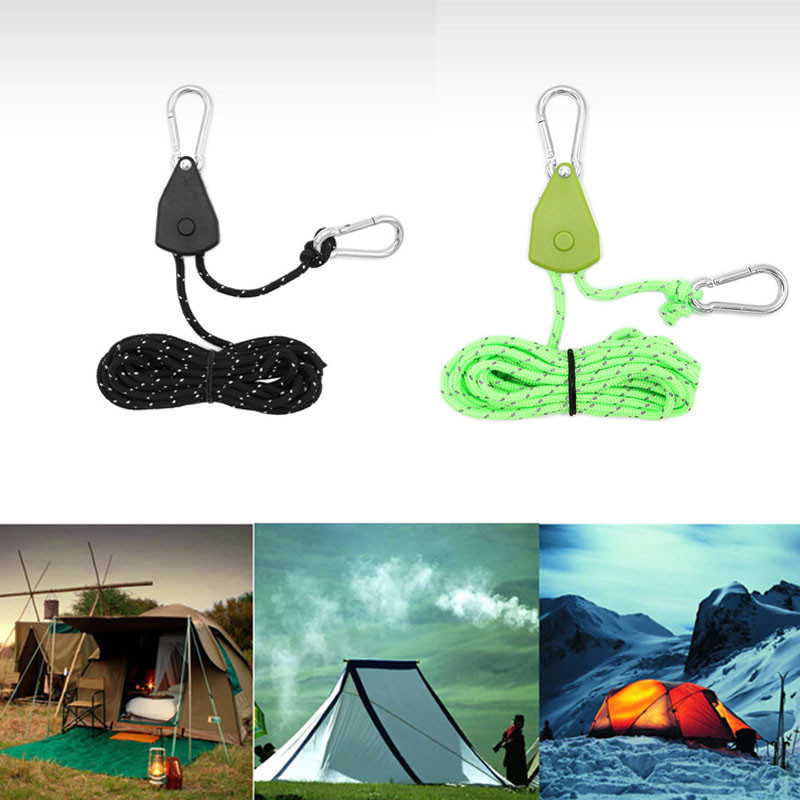 เชือกสะท้อนแสง เชือกเต็นท์ 4m เชือกสมอ แข็งแรงและทนทาน เชือกรอกปรับระดับได้ สำหรับเดินป่า ตั้งแคมป์ - รูปที่ 4
