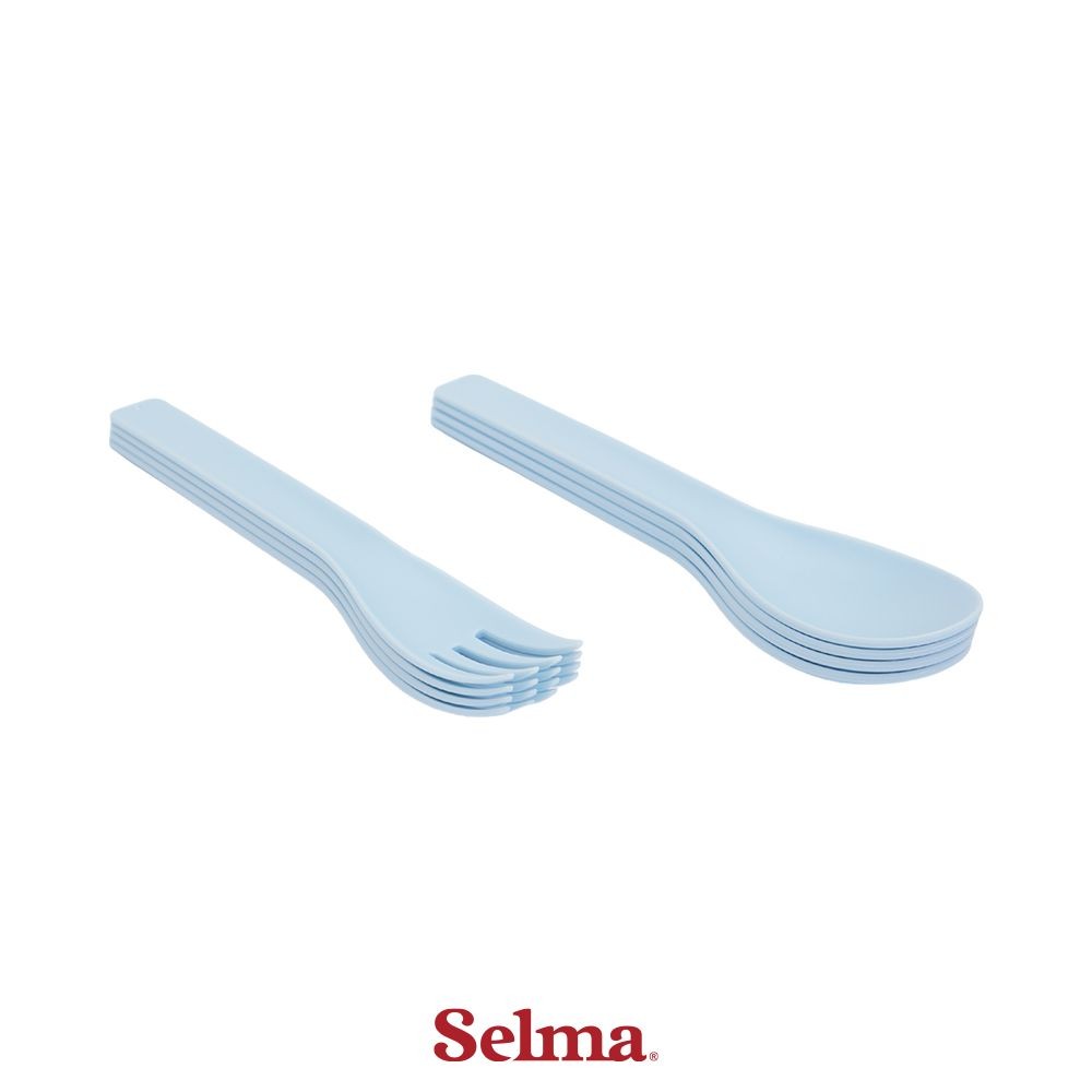Selma Set 4 ชิ้น ช้อนส้อม Petite - ชุดช้อนส้อมสีน้ําเงิน