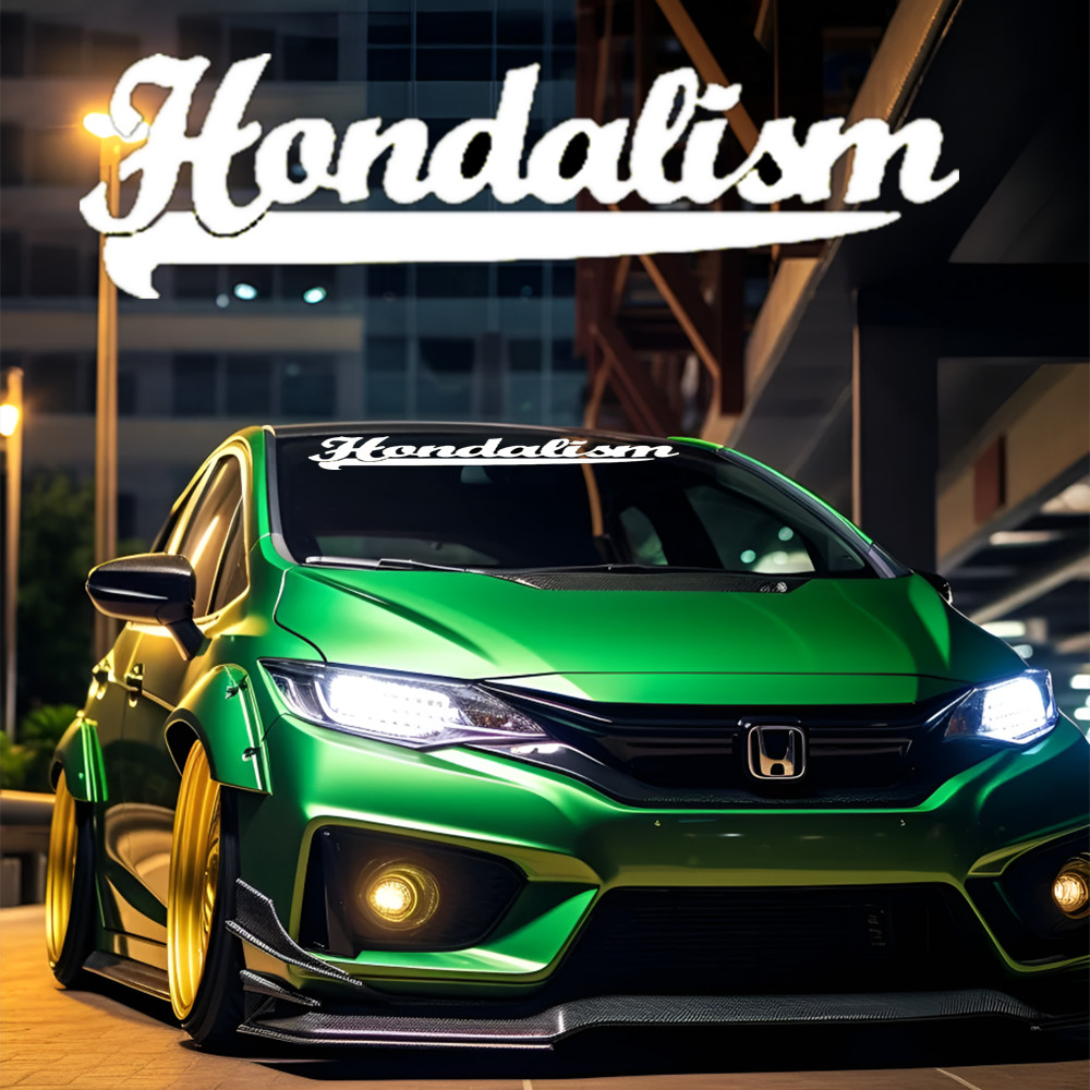 Jdm สติกเกอร์ Honda รายการสติกเกอร์กระจกหน้ารถการปรับเปลี่ยนสะท้อนแสงกันชนรถ Decor Hood Decals สําหรับ Honda City Brio BRV CRV Civic HR V Fit Jazz
