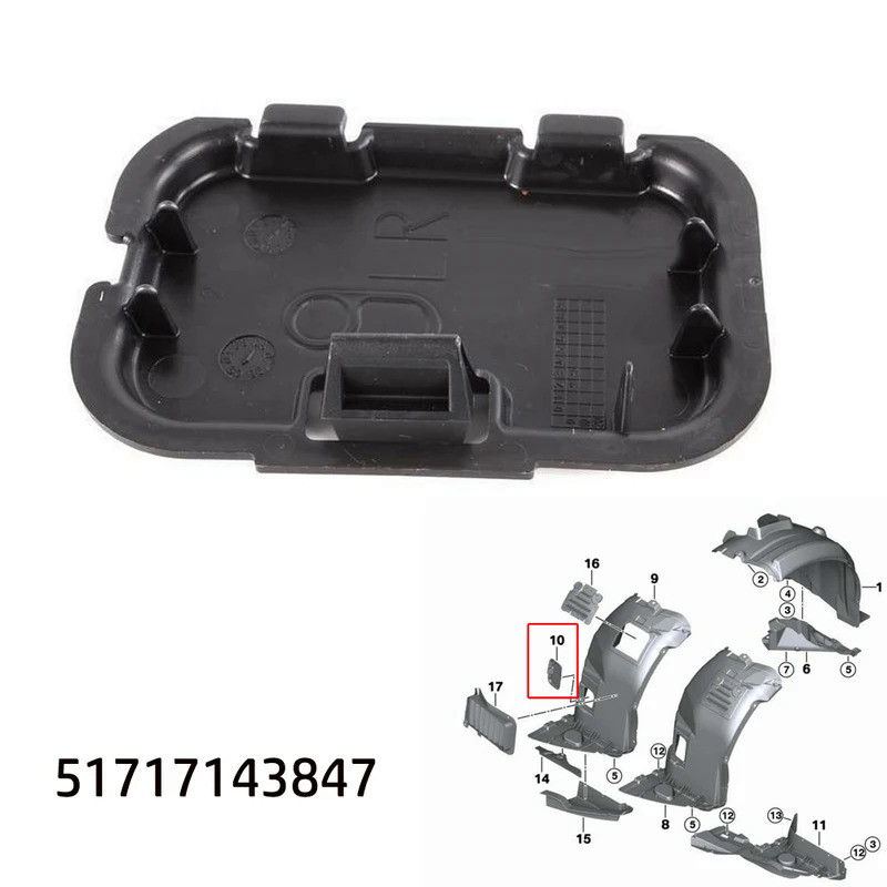 1pcs Wheel Arch Liner Access Cover For BMW 3 Series E90 E91 Front Wheel Arch Liner Access Cover 5171