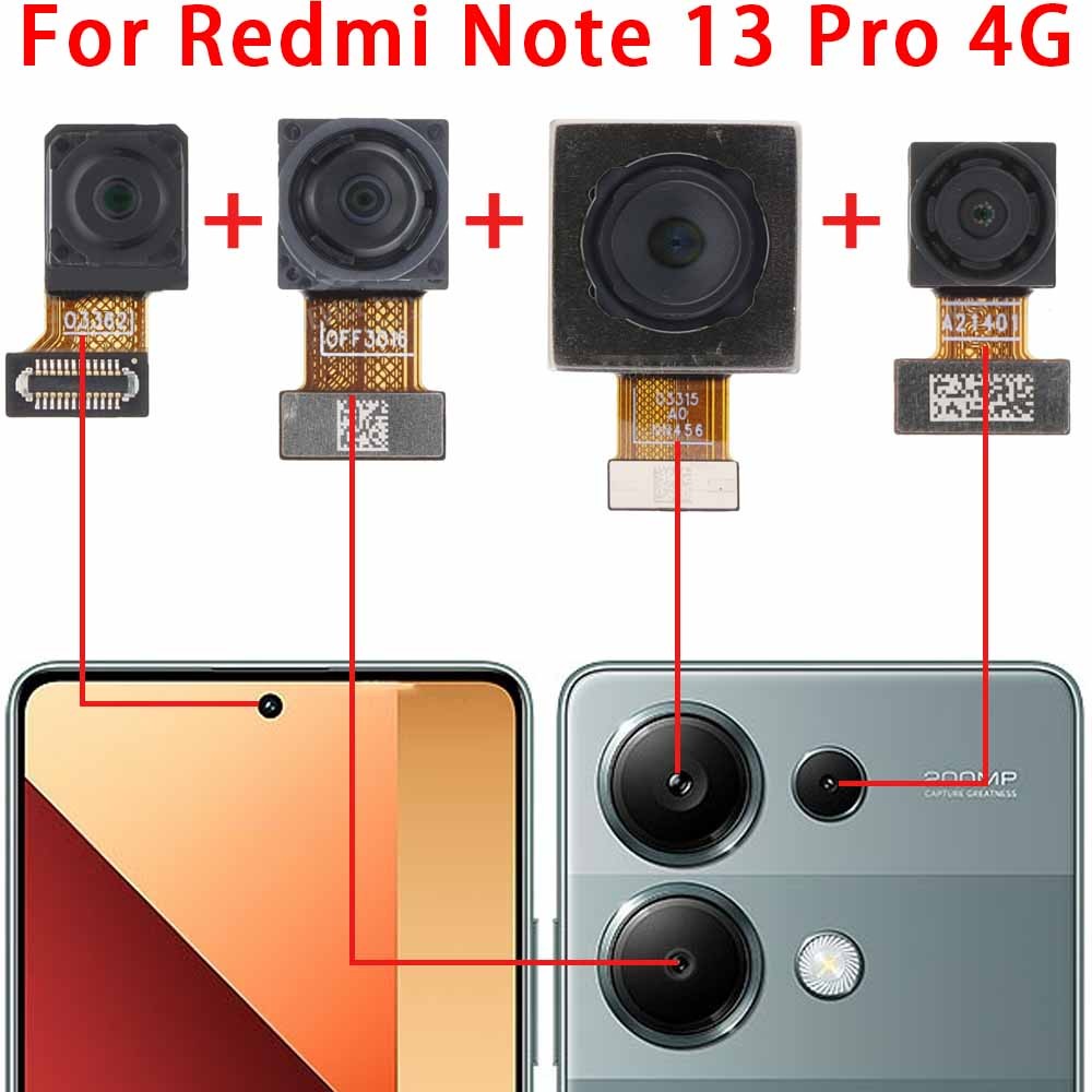 Original ด้านหน้าและด้านหลังกล้องสําหรับ Xiaomi Redmi หมายเหตุ 13 Pro 4G หลัก Facing กล้องโมดูลเปลี่ยนอะไหล่