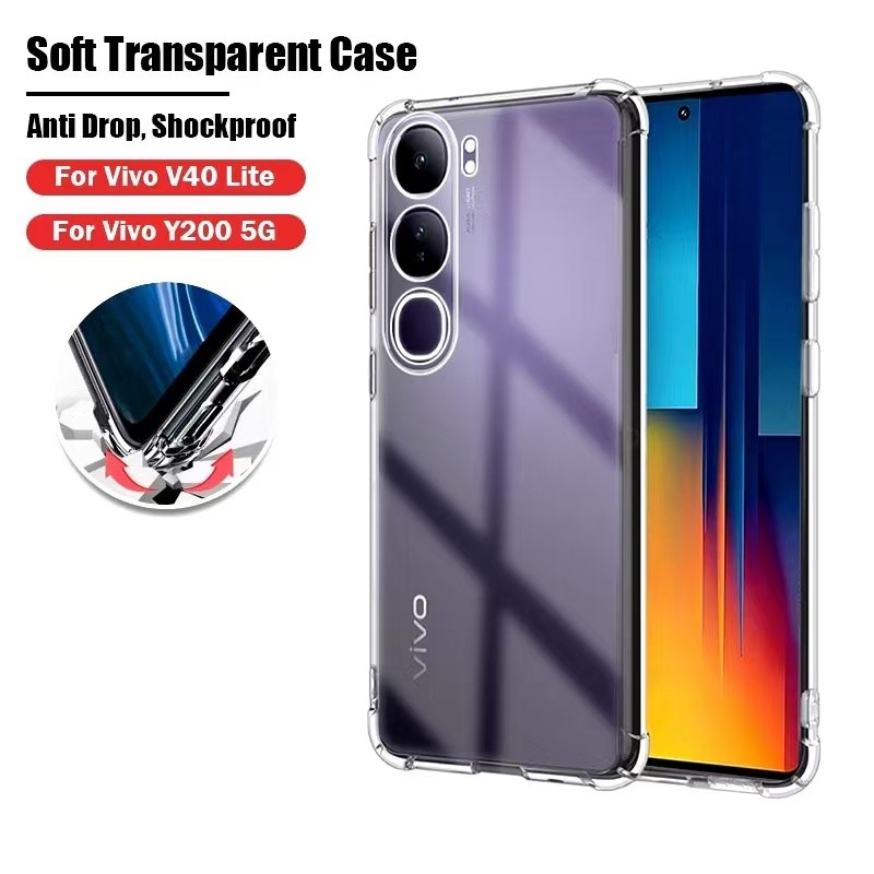 Y200 Y19S🔥เคสใส🔥ใช้สำหรับ VIVO Y200 5G/Vivo Y19s/V40 Lite เคสกันกระแทก