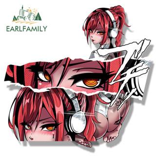 Earlfamily 13 ซม.Ahegao Makima Peek รถสติกเกอร์ร้อนอะนิเมะ C…