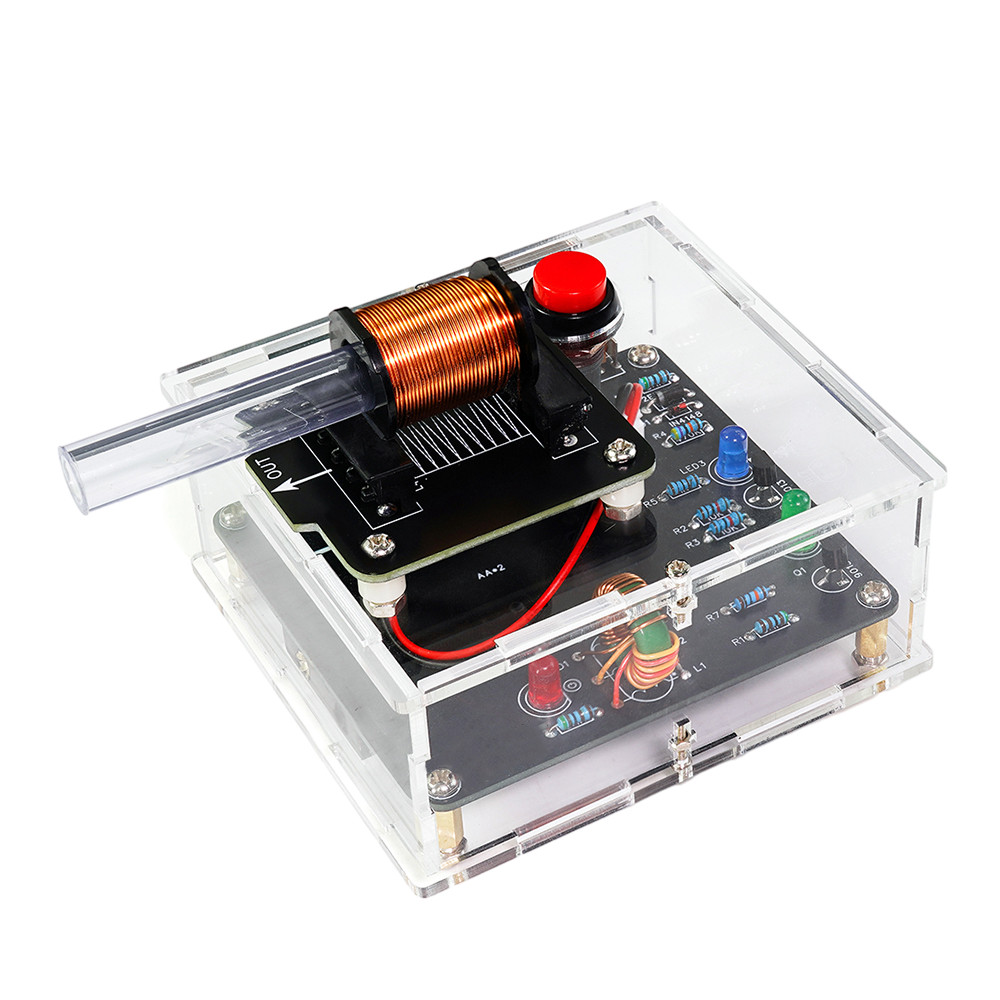 Pcbfun DC3V ปืนใหญ่แม่เหล็กไฟฟ้าแรงดันสูง DIY ชุดคอยล์ Boosting โมดูลแผงวงจรเชื่อมฝึก