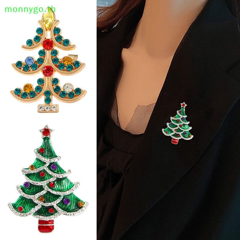 Monnygo ประณีตต้นคริสต์มาสเข็มกลัดสําหรับผู้หญิงผู้ชาย Creative Enamel Pins อเนกประสงค์แฟชั่น Corsage เสื้อผ้าอุปกรณ์เสริมของขวัญ TH
