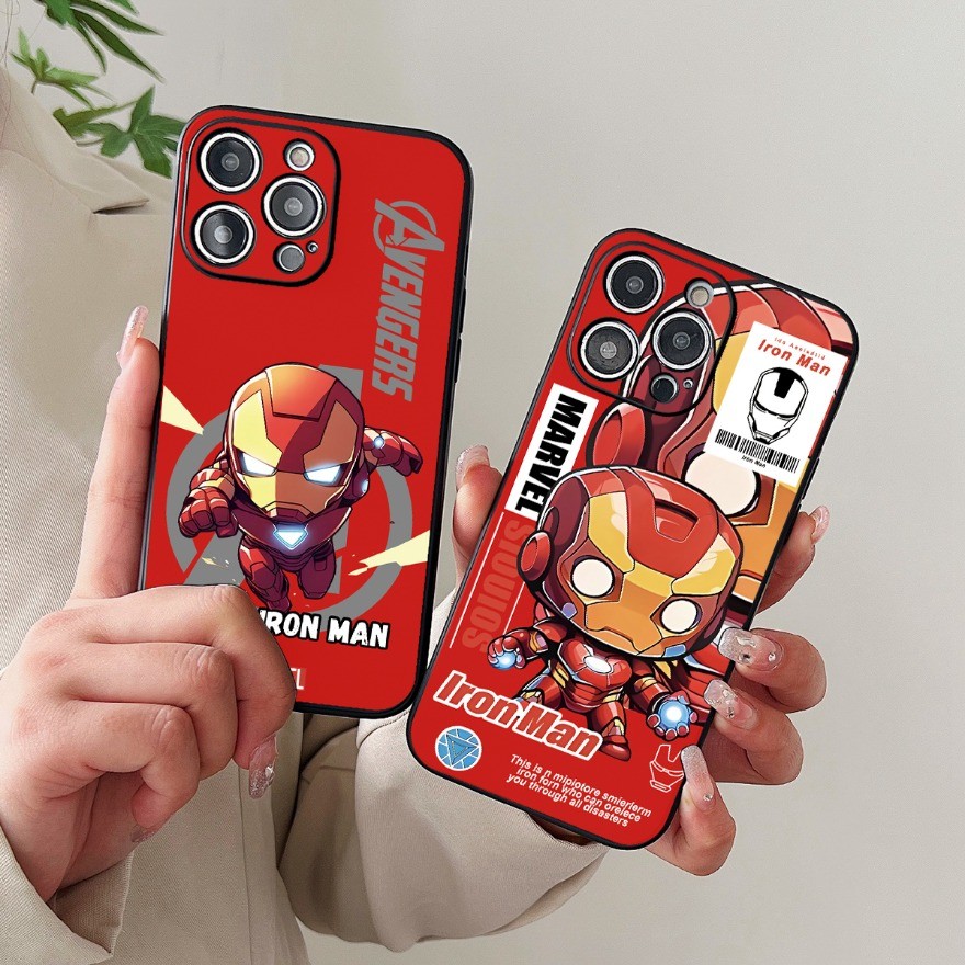 สําหรับoppo A98 A17 A17K A16 A16K A16E A15 A15S A9 A5 2020 A31 A12 A7 AX7 A5S AX5Sการ์ตูนMarvel Ironman Cover Soft TPUเคสโทรศัพท์