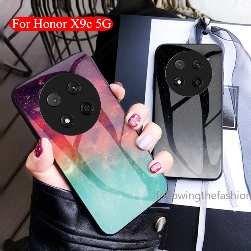 ปลอกสําหรับ Honor X9C 5G Honor X9C X9c x9c X9 c 4G 5G 2024 Honor X9D X9d 2025 Ultra-thin กระจกนิรภัยซิลิโคนกรอบแฟชั่นไล่โทนสีปลอกกันกระแทกฝาหลัง