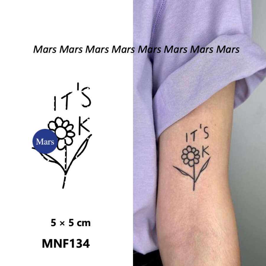 Mars Tattoo เทคโนโลยีใหม่ เมจิก ติดทนนาน 2 สัปดาห์ รอยสักกึ่งถาวร สติ๊กเกอร์รอยสัก Cybersigilism SH126