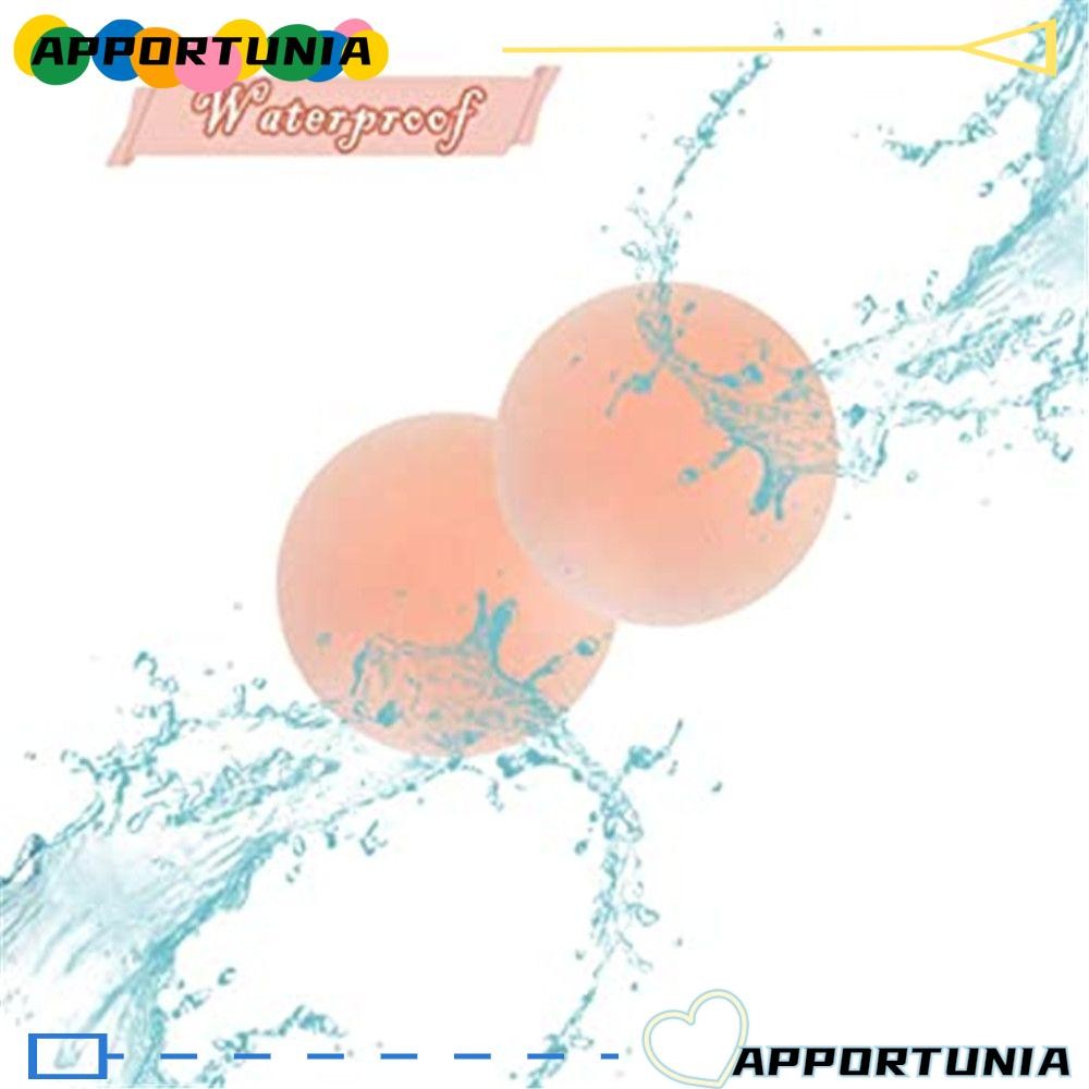 Apportunia 1 คู่ที่มองไม่เห็นสติกเกอร์ฝาครอบหัวนม Bra Pad ซิลิโคนชุดชั้นในแบบใช้ซ้ําได้