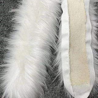 Janfat Fluffy Trim, 1M เลียนแบบ Raccoon Big Fur Collar, DIY เสื้อผ้าอุปกรณ์เสริมแถบขนสัตว์เทียมตกแต่ง