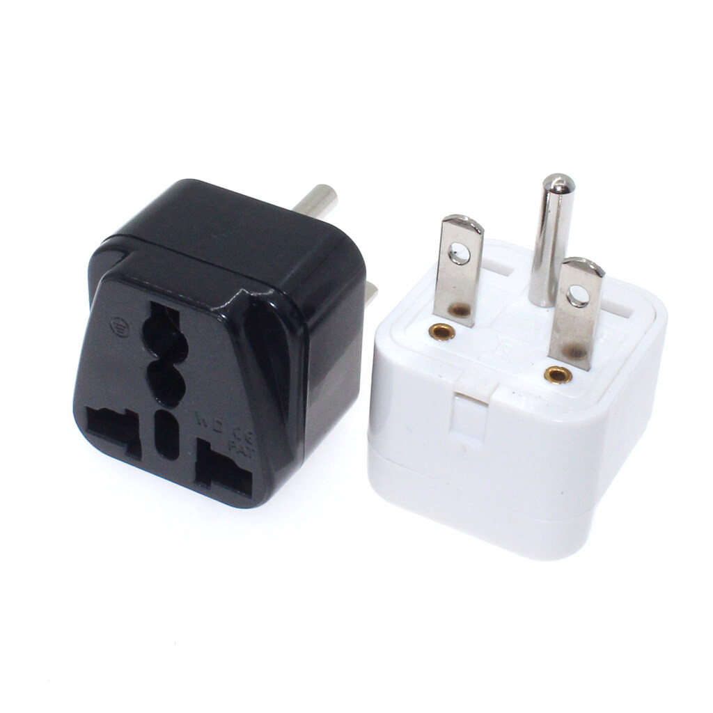 Universal AC Power Socket Adapter EU/US/AU/UK To North American Nema 6-15P 1 รอบ 2 แนวนอน Pins ปลั๊ก