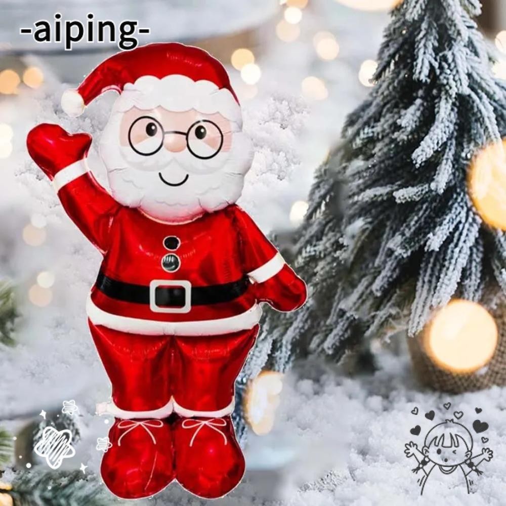 Aiping ฟอยล์บอลลูน,ขนาดใหญ่คริสต์มาส Series Xmas Party เครื่องประดับบอลลูน,การ์ตูน Santa Claus ต้นคริสต์มาสของเล่นเด็กยืนบอลลูนบ้านปี Party Supply