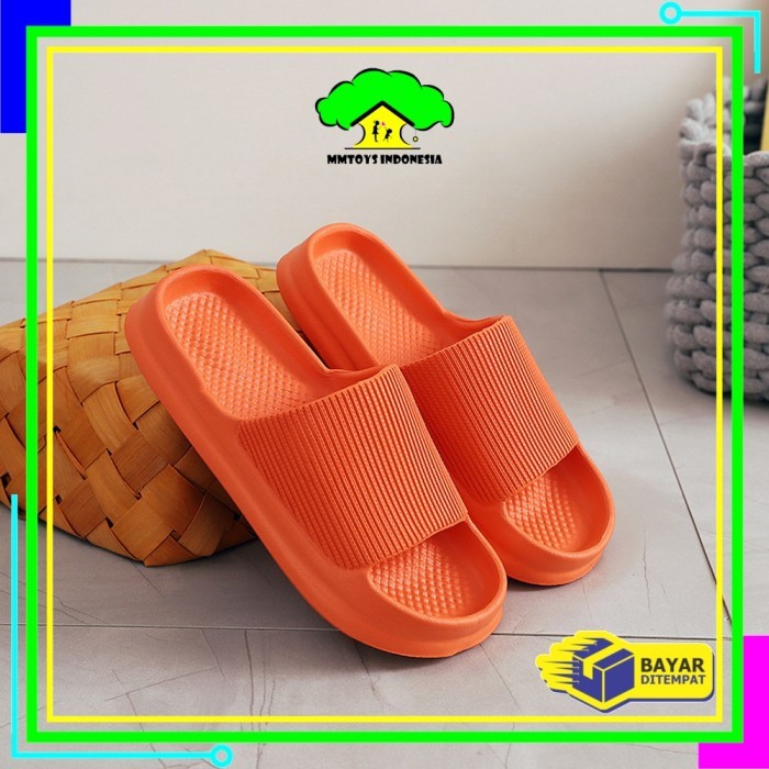 [besty_mart3] MI-S52 Hotel Home Slippers วัสดุ Eva รองเท้าแตะยางในห้องน้ํา - สีส้ม, 36-37