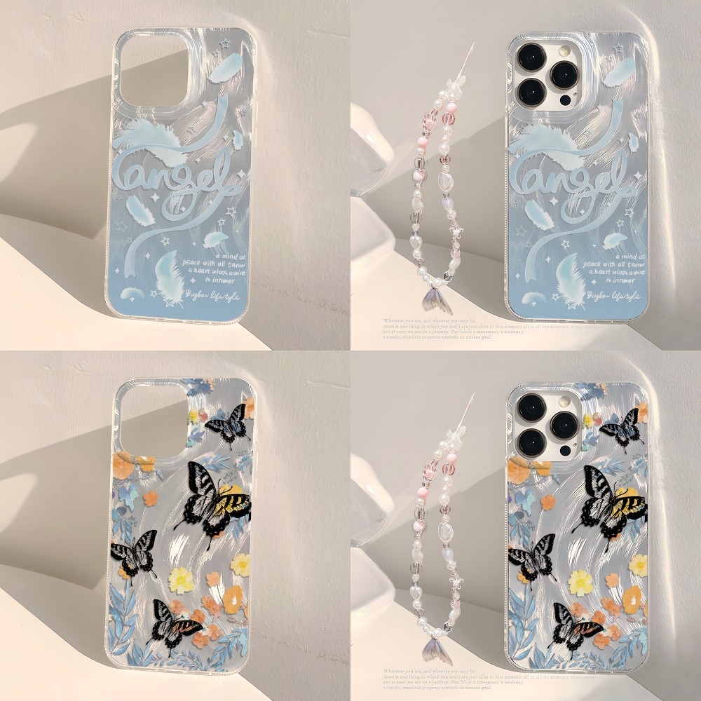 Case For iPhone 17 16 11 13 12 14 15 Pro 17 Pro 17Air เคสไอโฟน11 เคส Feather Laser TPU เคสโทรศัพท์ เคสไอโฟนสวยๆ