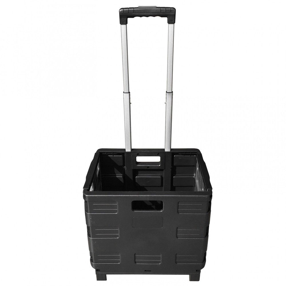 room_shop101 GOME รถเข็นช้อปปิ้งพับได้ 25 ลิตร รุ่น ZY-SAA ขนาด 30×38×86ซม. สีดำ