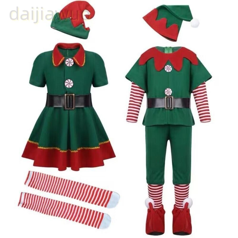 Daiji Family Matching Set, 2024 Green Christmas Elf เครื่องแต่งกาย, ชุดแฟนซีสาวแม่ลูก ชุดคริสต์มาสคอ