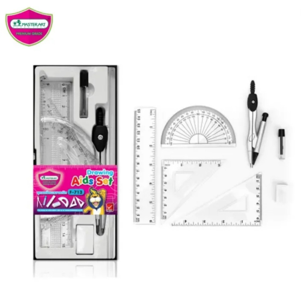 Master Art Set F-713, F-719 I ชุดกล่องเรขาคณิต 7 ชิ้น