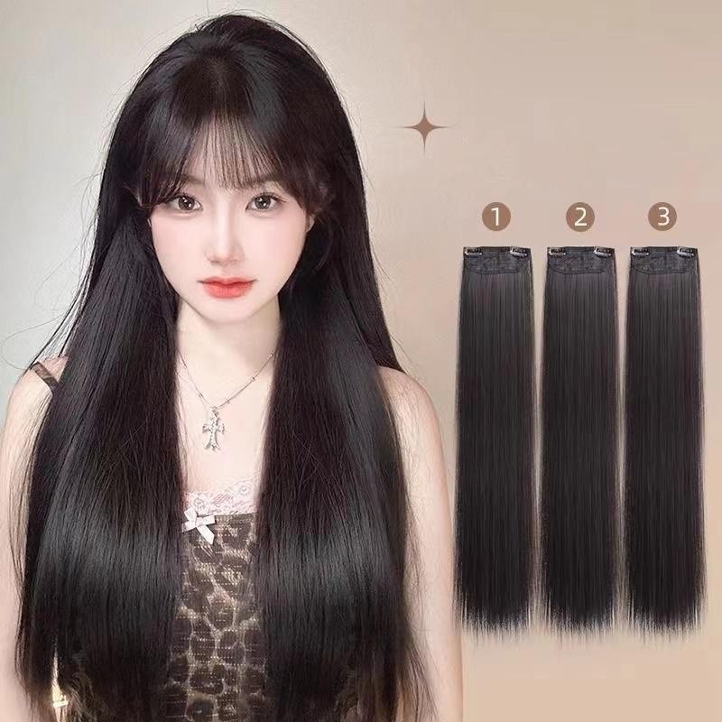แฮร์พีชแบบช่อ แพตรง ตรงยาว เซ็ต3ชิ้น ยาว50cm หนา 130 กรัม ไหมพรีเมียร์ สวยปัง