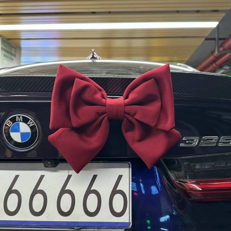 Car Tail Bow Decorations Pendant Trunk Bumper Stickers Accessories Car Tail Decoration Motorcycle Do