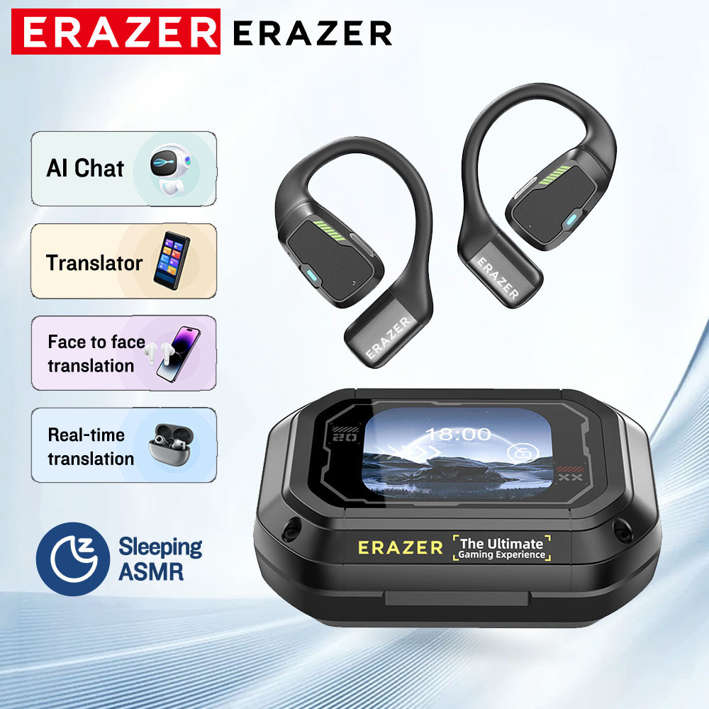 Erazer XP6 AI Translator Earbuds ชุดหูฟังสําหรับเล่นเกมไร้สายบลูทูธหูฟังกันน้ํา