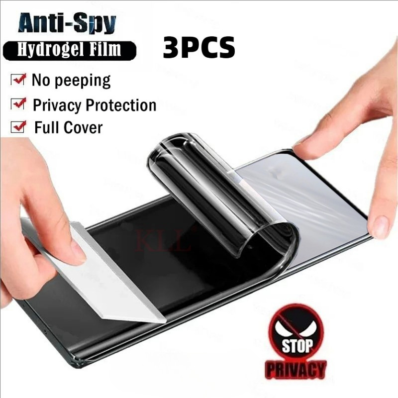 3pcs HD Anti Spy ความเป็นส่วนตัว Hydrogel ฟิล์มสําหรับ Coolpad Cool CP12s CP12p CP12 C16S C16 C15 40