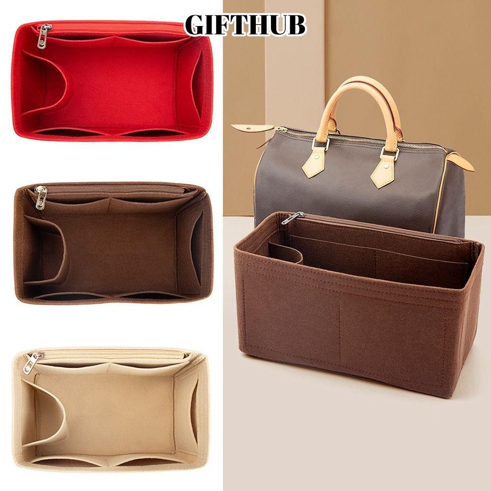 GIFTHUB Felt ใส่กระเป๋าเดินทางอุปกรณ์เสริม Tote กระเป๋าด้านในสําหรับ LV Speedy 25 30 35