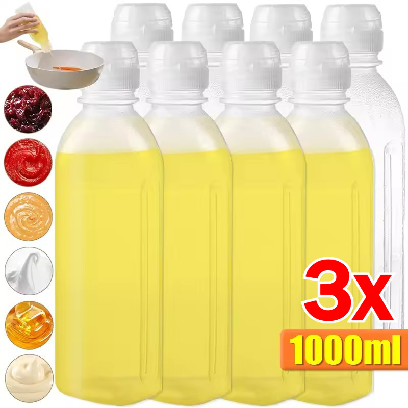 ห้องครัวขวดน้ํามัน-พลาสติกปรุงรสบีบขวดตู้-สลัดบาร์บีคิวซอสเครื่องปรุงภาชนะอุปกรณ์ครัว