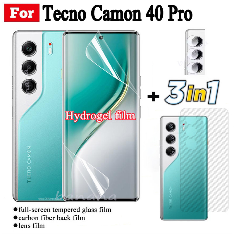 Tecno Camon 40 Pro โปร่งใสHydrogel Softฟิล์มป้องกันหน้าจอสําหรับTecno Camon 40Pro 5G Camon 40 ด้านหน