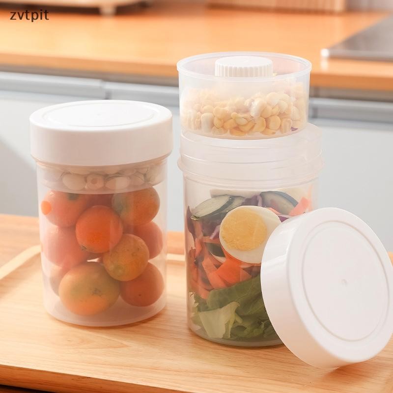 [ZPT] Home Kitchen Double-Layer Salad Cup ถ้วยข้าวโอ๊ตแบบพกพา Double-Layer โยเกิร์ตถ้วยอาหารเช้าพร้อมฝาปิด Bento Cup TH ราคา ถูกที่สุด ดีลบีเคเค แกลเลอรีภาพที่ 9
