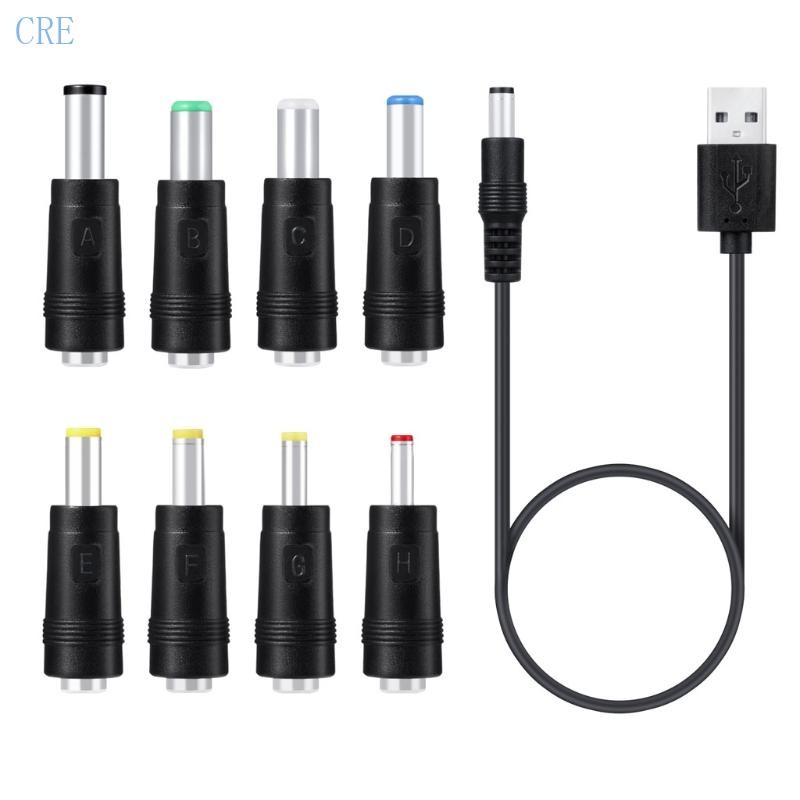 Cre Usb to Plug ปลั๊ก Usb 8 in 1 สําหรับอะแดปเตอร์สายเคเบิลปลั๊ก Dc พร้อม 8 P