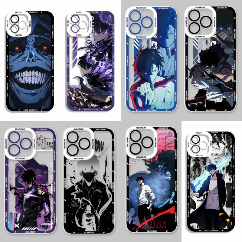 ปลอกสําหรับ OPPO Reno 13F 12F 11F 13 12 11 Pro Reno13 F A3 A5 Pro 5G A60 เคสโทรศัพท์ Solo Leveling Clear ป้องกันน่ารัก TPU Creative Bumber หรูหราเกาหลี 3D
