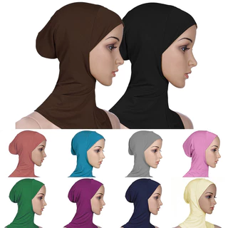 ผู้หญิงมุสลิม Underscarf Modal Hijab ยืดคลุมทั้งหมดผ้าคลุมไหล่อุปกรณ์เสริม