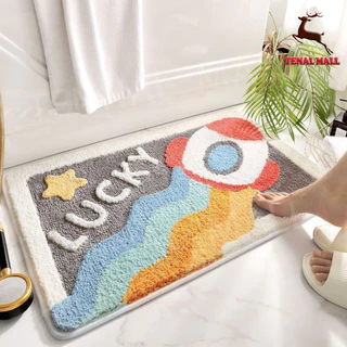(ขนาด 60X40cm.) พรมเช็ดเท้า พรมเนื้อนุ่ม ผ้าเช็ดเท้า ซับน้ำได้ดี นุ่มสบาย พรมกันลื่น