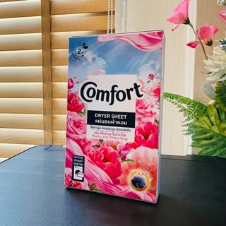 (แผ่นอบผ้าหอม) คอมฟอร์ท ให้ผ้านุ่ม หอมละมุน ลดรอยยับ Dryer sheet 40 แผ่น/1กล่อง
