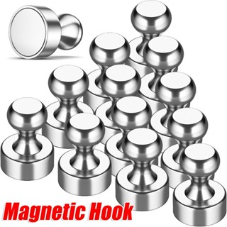 หมุดดันแม่เหล็กที่แข็งแกร่งเป็นพิเศษ 2/4 ชิ้น, ตะขอแม่เหล็กน…