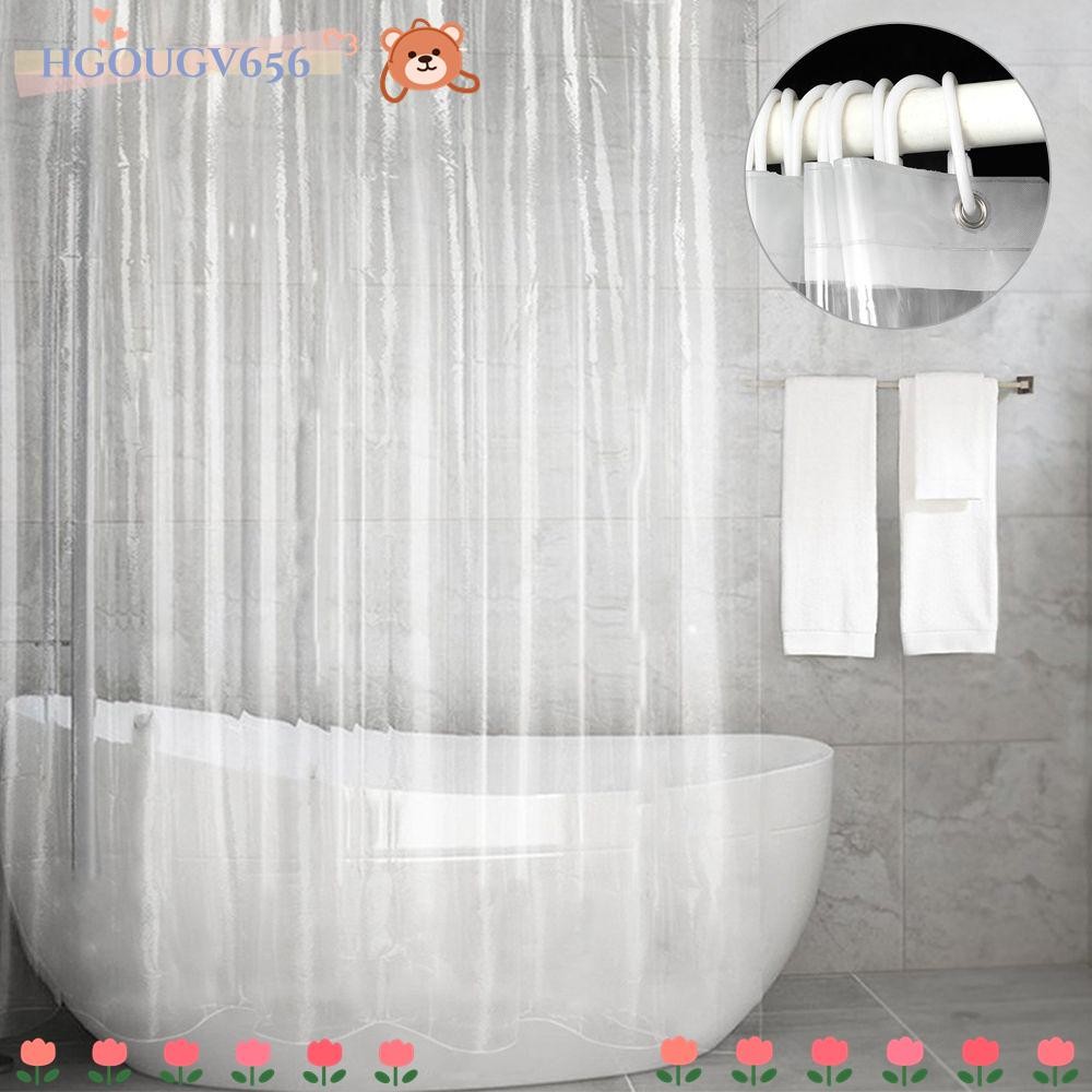 HGOUGV656 ม่านอาบน้ําห้องน้ําเครื่องประดับโปร่งใสโรคราน้ําค้างน้ํา Splash ทน