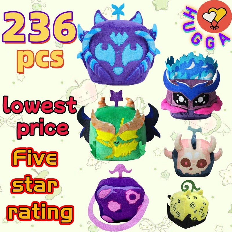 ❤HUGGA❤Kawaii blox fruit ไก่ตัน ผลไม้ blox fruits plush ของเล่น Roblox ผลไม้ Plushie ผลไม้ตุ๊กตาของเ