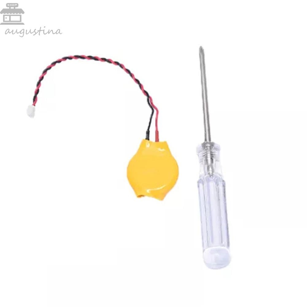 AUGUSTINA CR2032 แบตเตอรี่ 2 ขา BIOS CMOS แบตเตอรี่พร้อมสายไฟ 3V 220mah อุปกรณ์เสริมแบตเตอรี่