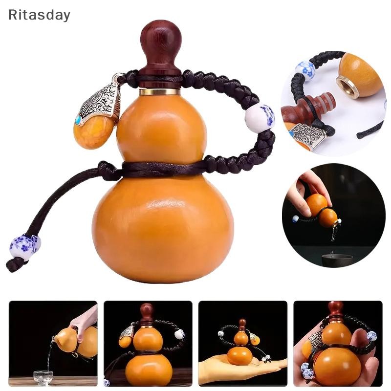Ritasday แบบพกพาไวน์เปล่าขวดมะระ Multi-use Gourd Decor ธรรมชาติ Gourd Wine Jar สําหรับตกแต่งบ้านใหม่