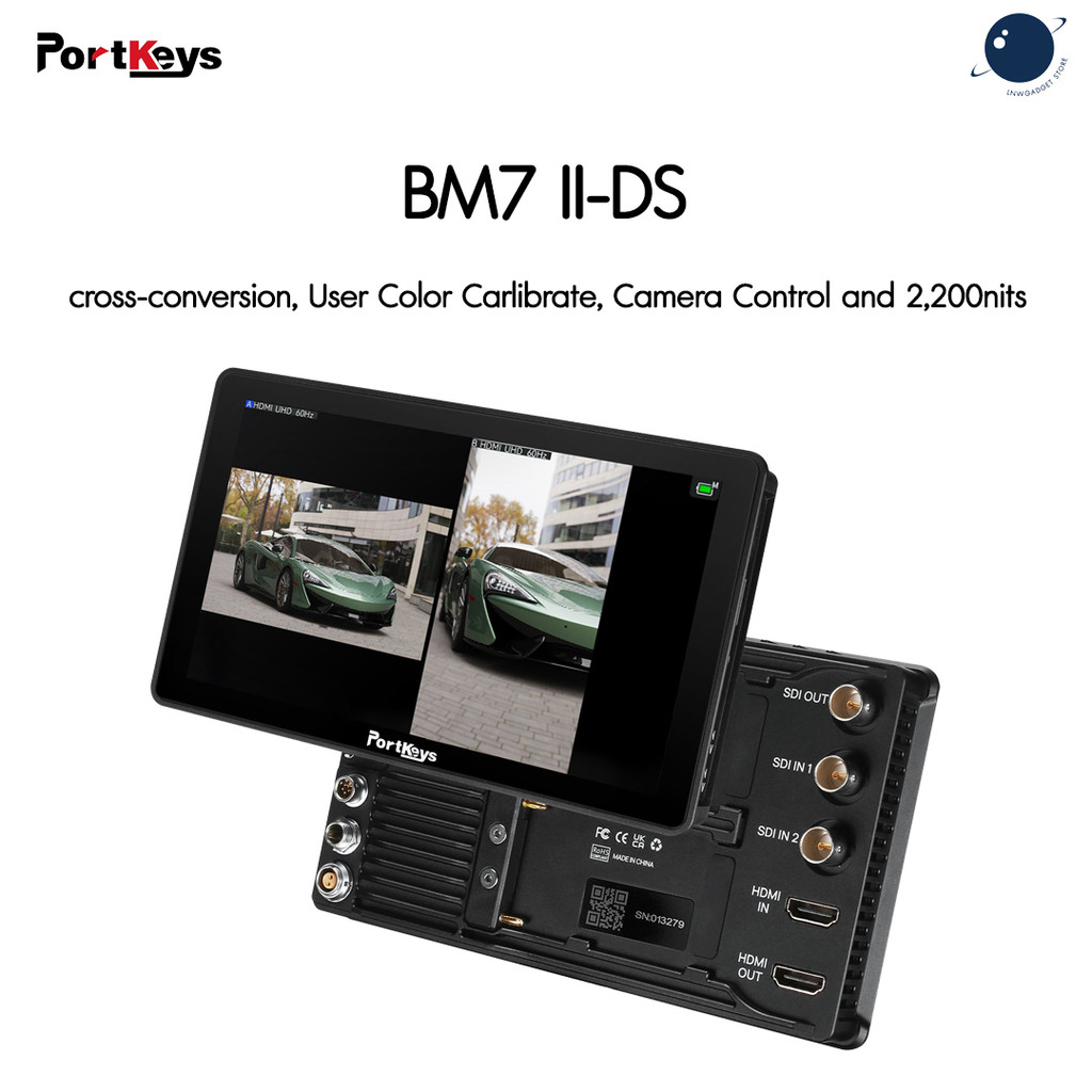 BM7 II-DS 7" HDMI/SDI, Cross-conversion, Color Calibration Support, Camera Control 2,200nits Touchsc
