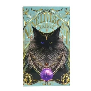 น่ารัก Nine Lives Cats ไพ่ทาโรต์ 78 ดาดฟ้า ความบันเทิง ไพ่ทาโรต์ Fate Divination fate Tarot Fortune-telling เกมกระดาน